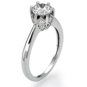 Round cut diamond ring
