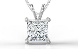 princess cut diamond pendant