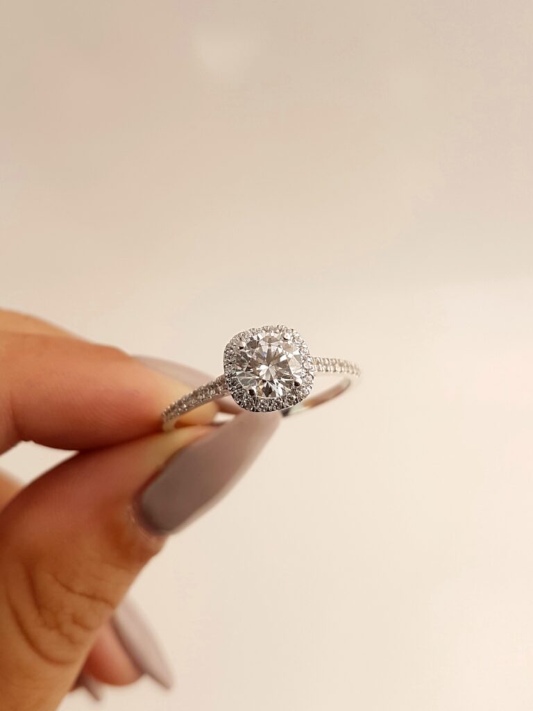 halo engagement ring