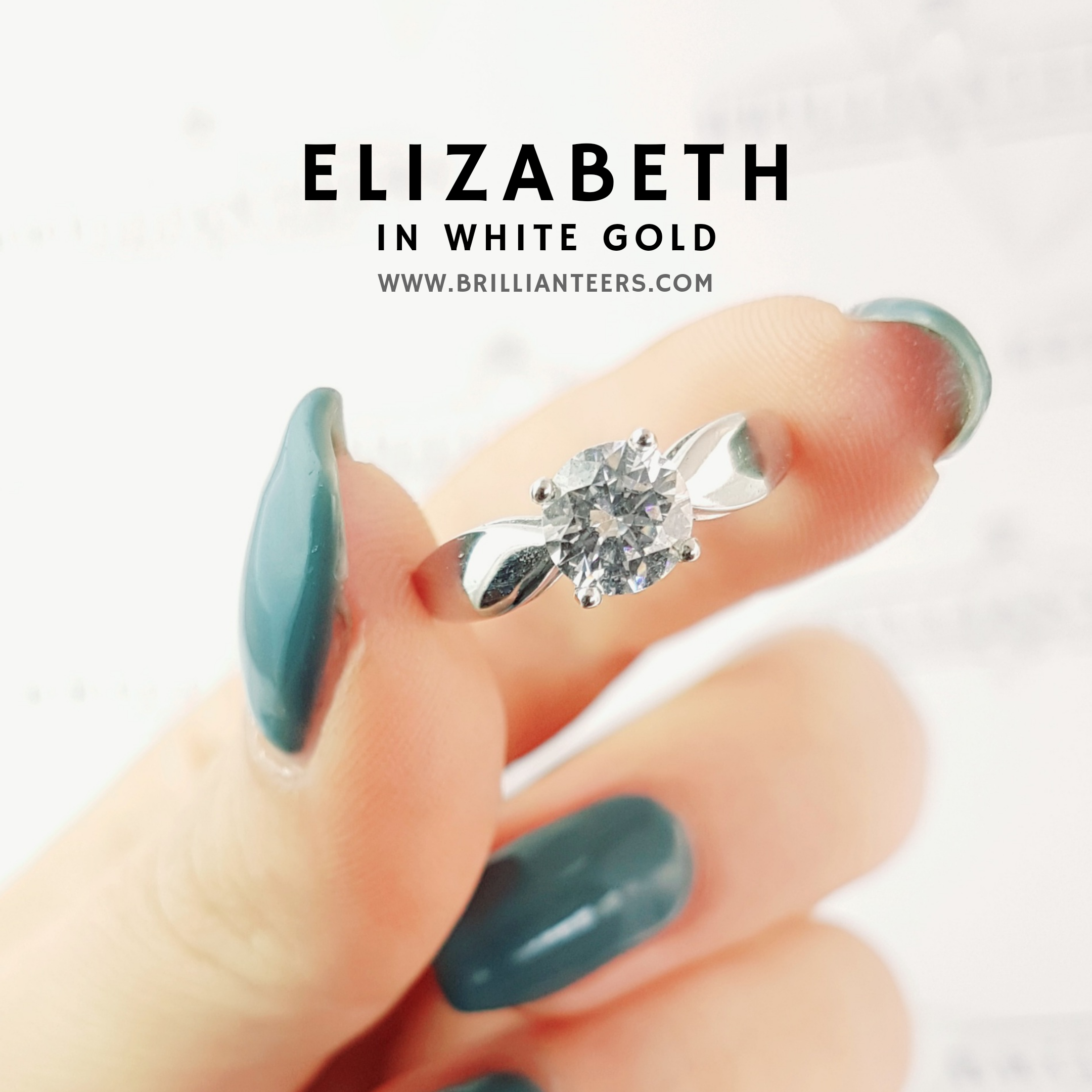 Round cut engagement ring