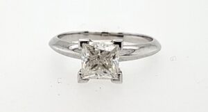 I2 Princess Cut Diamond in a Solitaire Setting
