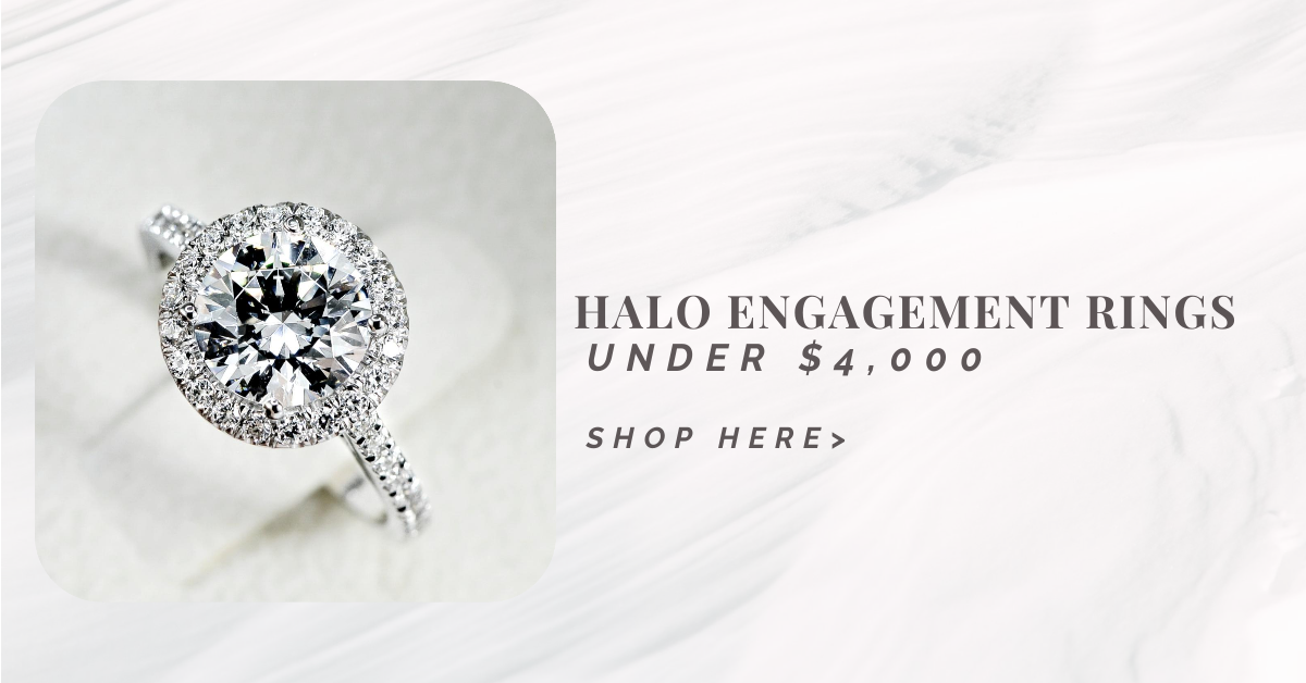 Halo Engagement Rings Under $4000
