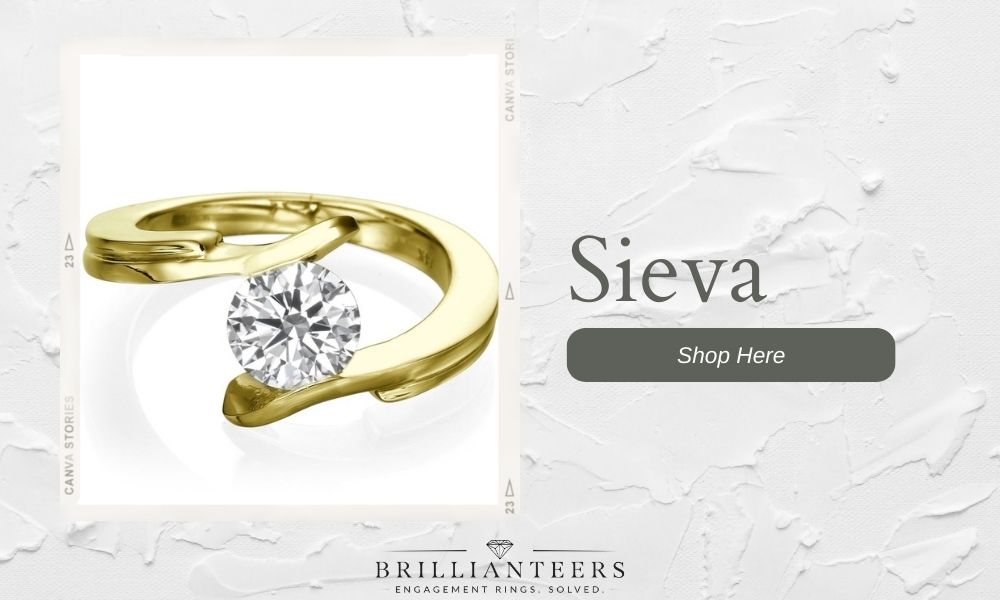 Floating Diamond Engagement Ring