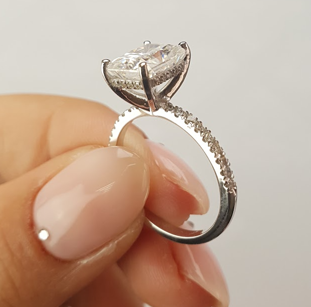 Hidden Halo engagement ring