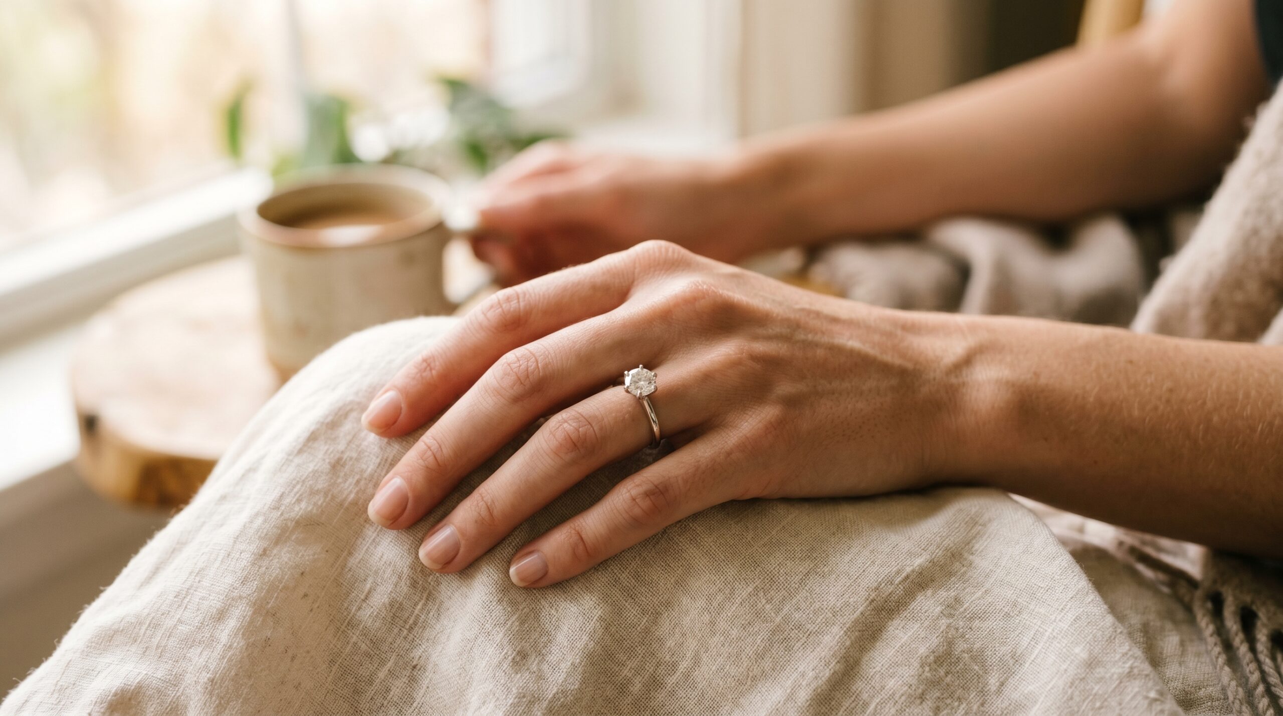Lab grown diamond engagement ring on hand — a $1,000 budget buys a real certified diamond ring in 2026