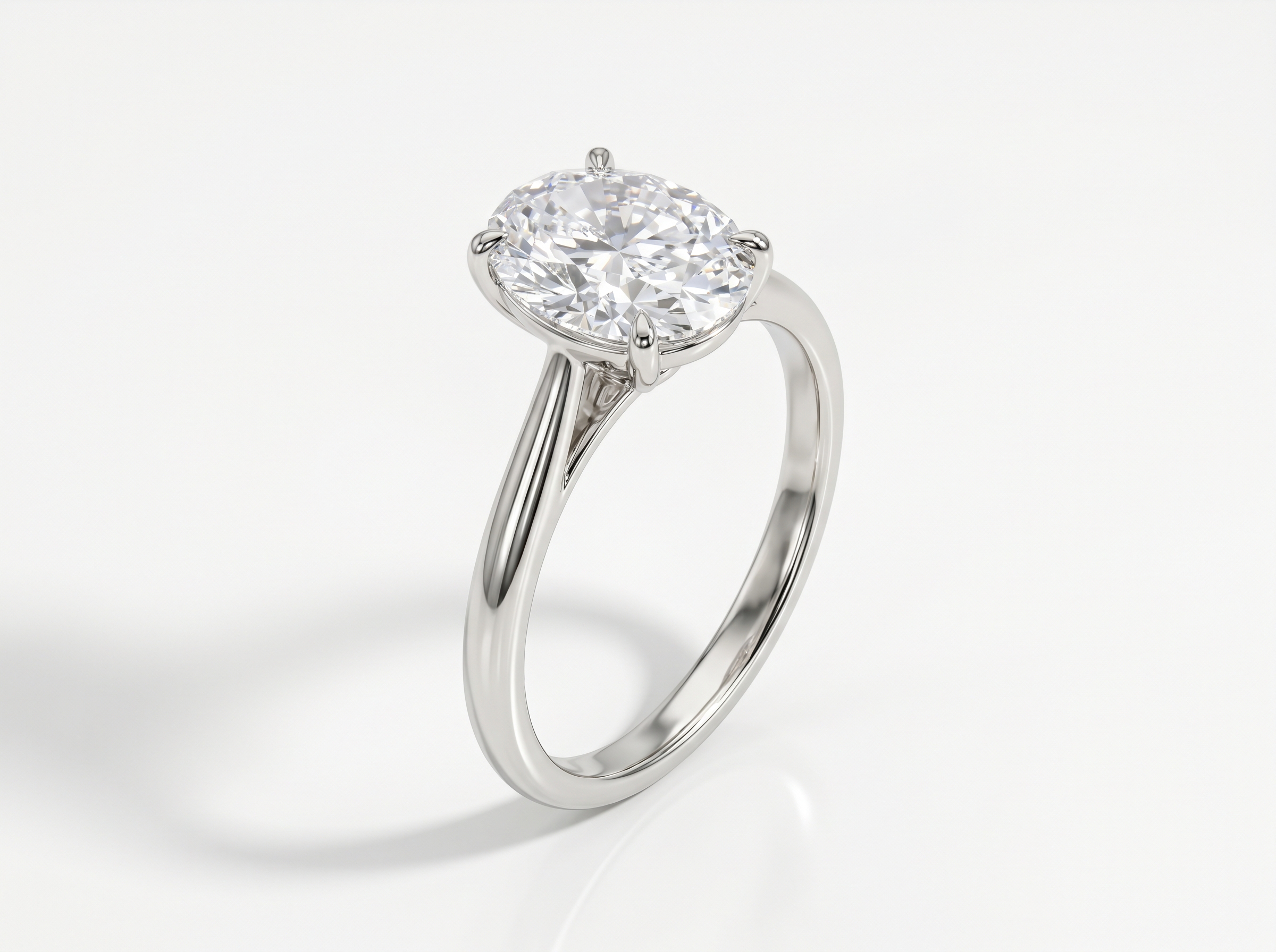 1.4-carat oval lab grown diamond engagement ring — what a $2,000 budget gets you in 2026